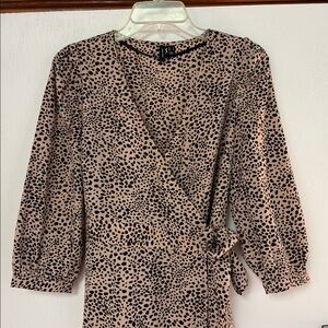 Vero Moda Black Animal Wrap Dress